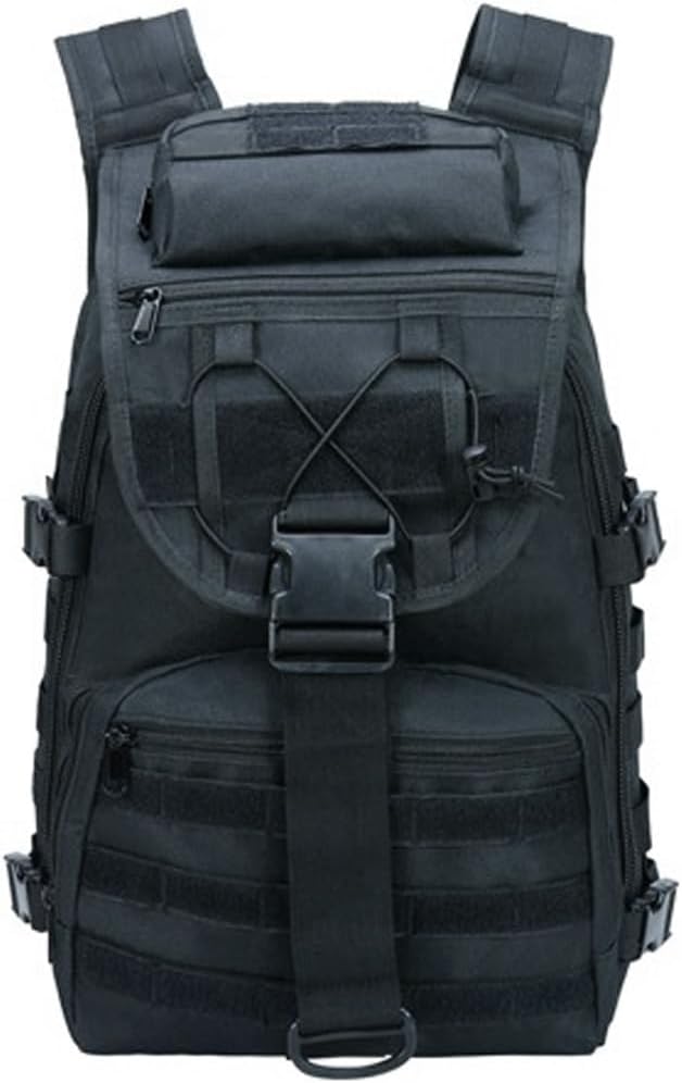 Military Tactical Backpack Army 3 Day Assault Pack Molle Bag Backpacks Hiking Daypacks For Men (Black)