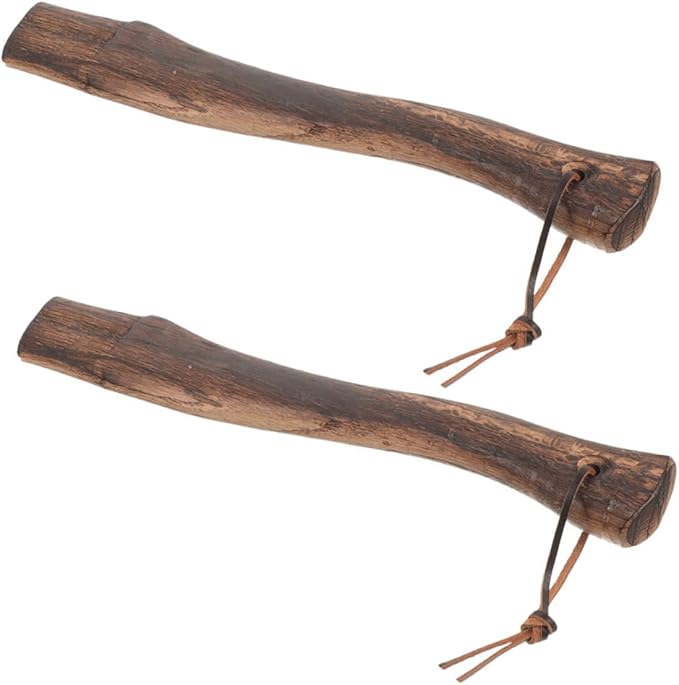 balacoo 2pcs Ergonomic Axe Handles Wooden Grips for Axe Handles Replacement for Camping Firewood