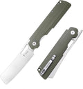 4.01 EDC Folding Knife Camping Chef Pocket Knife for Man Micarta Handle with Pocket Clip for Outdoor Cooking Fishing &amp Hiking. 59-60 HRC D2 Steel Satin Blade. XUN119A-GMS
