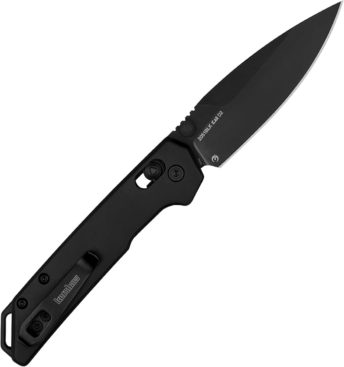 Kershaw Mini Iridium Folding Pocket Knife 3 inch D2 Steel Blade DuraLock Aluminum Handle Pocketclip