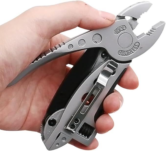 Multifunctional Stainless Steel Pliers &amp Mini Wrench Tool Set Wrench Pocket Kn-IFE Pliers Screwdriver Kit Portable Hand Tool Set for Outdoor Camping/652
