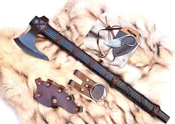 Ragnar Viking Axe Ragnar Lothbrok Viking Hatchet Pagan Axe Berserker Axe Mens Gifts Norse AxeViking Camp kitViking GiftIron Gift