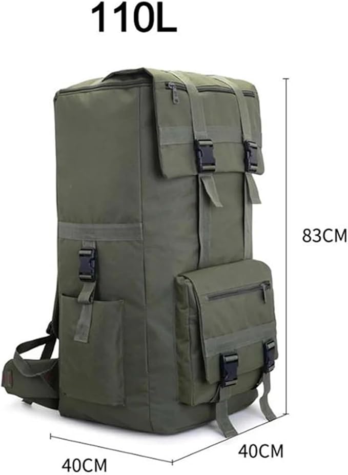 110L Men Hiking Bag Camping Backpack Men Large Outdoor Climbing Trekking Travel Rucksack Tactical Bags Luggage Bag(Army Green)