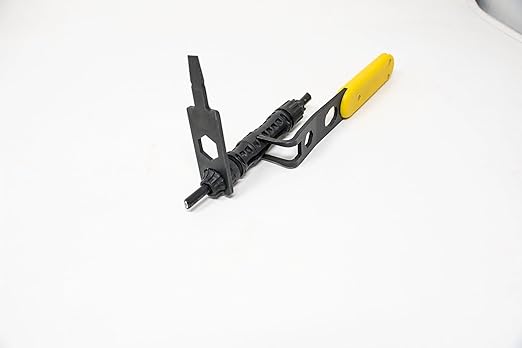 Rack-A-Tiers Solar Serpent - 5-in-1 Multipurpose Solar Connector Tool for MC4 T4 PV4 PV4-S and Amphenol H4 Universal Solar Panel Tool Built-in ¼” and ⅜” Wrench Flat-Head Screwdriver (#30200)