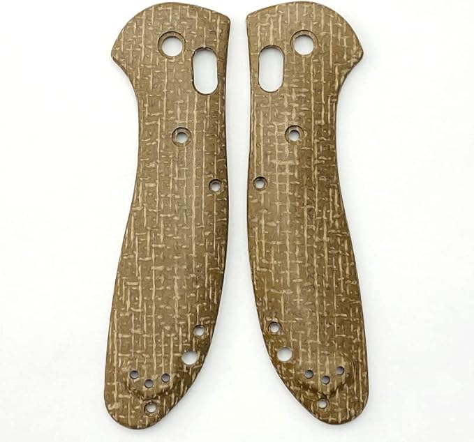 1 Set Scales Handle Fits for Benchmade Griptilian 551 Micarta Handle Patch with 3 Sets Support Shafts