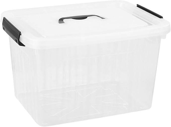 12 Quart Plastic Storage Latch Box Latching Storage Bin with Handle1 Pack