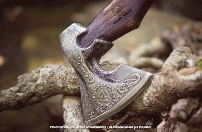 | Viking AxeHatchetThrowing AxesHand AxeGifts for himWood Working ToolViking Gifts for MenCamping HatchetTomahawkBearded Axe