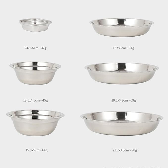 GALPADA Stainless Steel Outdoor Dining with Plates Bowls Cutlery Compact Camping Tableware Kit for Beach BBQ Hiking and Picnic Use