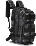 Outdoor Sports Pack Hiking Bag Tactical Rucksack Camo Knapsack Combat Camouflage Tactical Molle 25L 3P Backpack - Typhoon