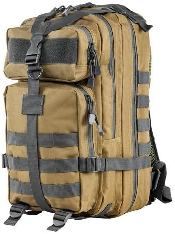 VISM by NcStar Small Backpack with Urban Trim Tan/Gray