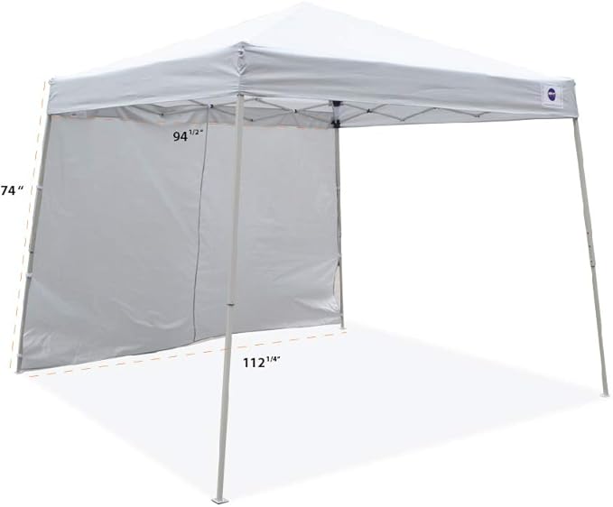 Impact Canopy 283010001 Slant Leg Canopy White-One Sidewall
