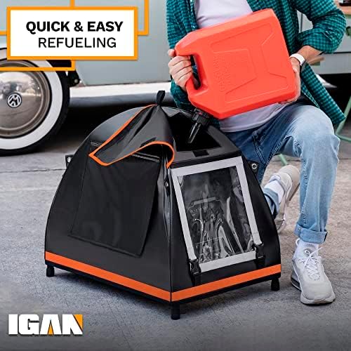 IGAN Small Inverter Generator Tent Cover While Running Compatible for Honda and Most 1000~2300 Watts Generators Portable Outdoor All-Weather Tarpaulin Cover for Rain Orange