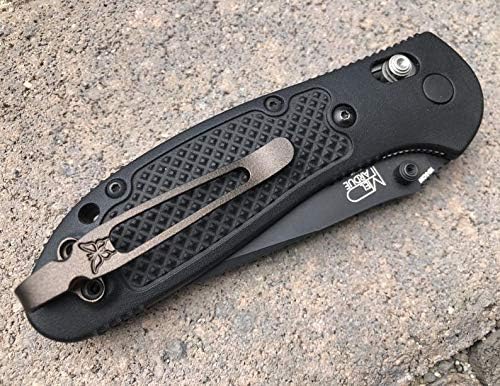 Dark Bronze Titanium Deep Carry Pocket Clip Made For Benchmade North Fork Grizzly Creek Crooked River and Griptilian Knife