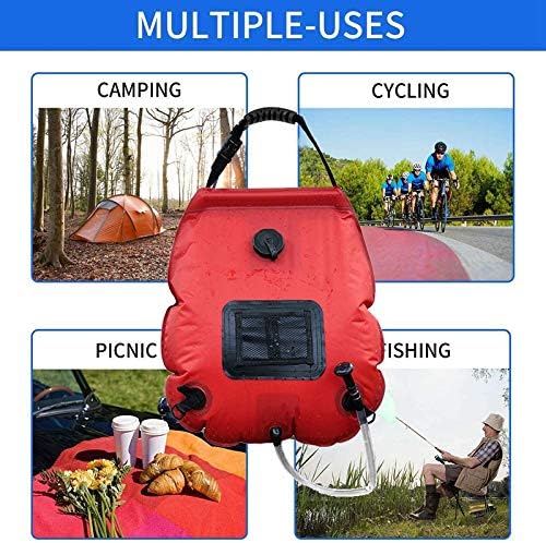 Portable 20L Camping Portable Solar Shower Bag Solar Heating Bath Bath Outdoor Hiking Bag
