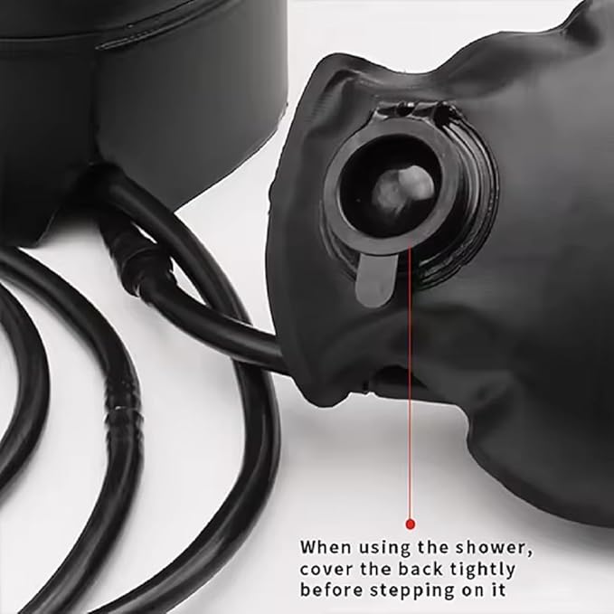 Portable Camping Shower Bag - 11L/3 Gallons Solar Shower Water Bag with Foot Pump and Shower Head - Camp Shower for Camping Beach Travel Hiking Climbing Outdoor Activities