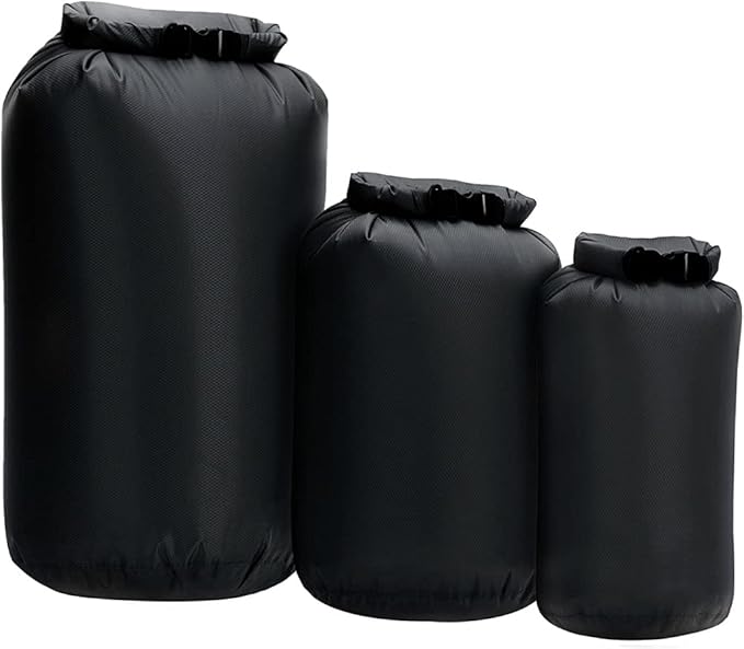Waterproof Dry Bag 8L/40L/70L 3-Pack Dry Sack Lightweight Outdoor Dry Bags Travel Duffel Bags Roll Top Sack for Kayaking Boating Swimming Camping Hiking Fishing