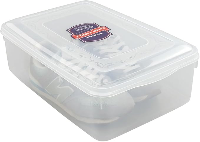 Pekky 11 Quart Plastic Toys Storage Containers with Lid Clear Bin Set of 2