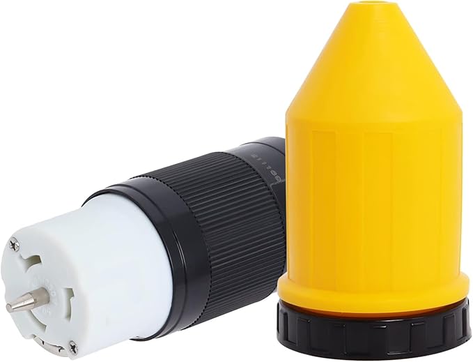 50 AMP Twist Lock Plug Female with Protective Cover LL550C 50 AMP Generator Connector CS6364 Generator Cord Cap 125 Volt//250 Volt Generator Plug