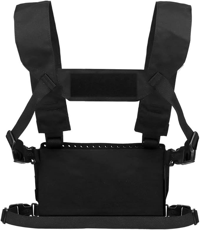 Tactical Pouches Chest Pack with Triple Magazine InsertMOLLE Chest Rig with Placard Hook Loop