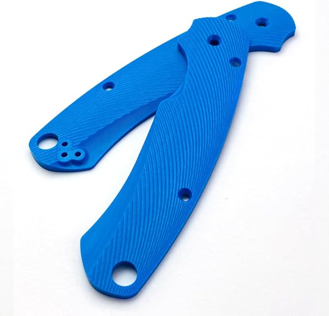 1 Pair Custom G10 Scales Handle Fits for C81 DIY Making Replacement Accessory(Blue)