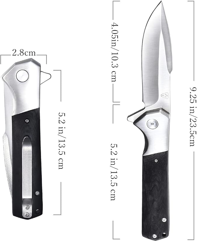 Eafengrow EF5&amp6&amp15 Folding Knives 9Cr18Mov Steel Blade G10 Steel Handle Ball Bearing Outdoor Camping Knife