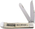 Case WR XX Pocket Knife Bus Driver Natural Smooth Bone Trapper Item #1067610 - (6254 SS) - Length Closed: 4 1/8 Inches