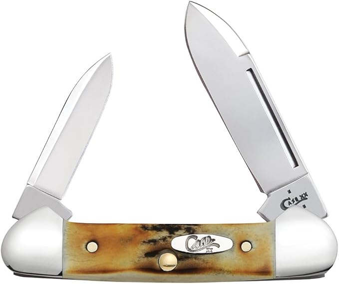 Case WR XX Pocket Knife Sambar Stag Baby Butterbean Item #5537 - (52132 SS) - Length Closed: 2 3/4 Inches