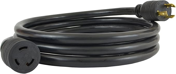 Conntek 20570: 30 Amp L5-30 Locking Style Generator Extension Cord Black 10-Feet (Pack of 6)