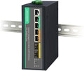 LINOVISION Solar Managed PoE Switch with Built-in MPPT Solar Charge Controller L2 Management Remote Battery Monitoring Non-Stop UPS Power for Up to 4 PoE Camera and 24V Bridge