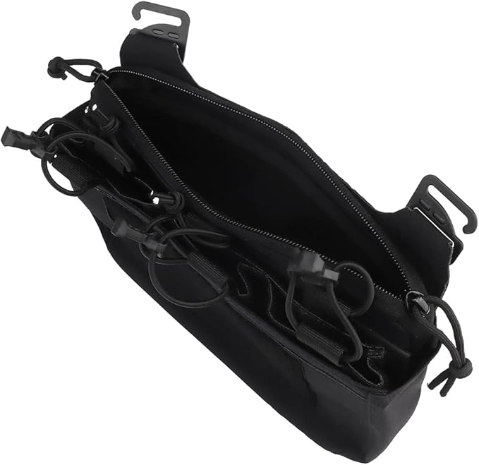 Removable Tactical G-Hook Front Flap Double Stack Abdominal Fanny Pack with 5.56mm Triple Magazine Insert and Kangaroo Pouch