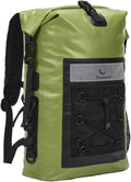 Blueshyhall 30L Waterproof Dry Backpack Outdoor Travel Roll Top Closure Water Repellent Duffle Storage Sack for Kayaking Rafting Boating Fishing Camping and Beach - Green