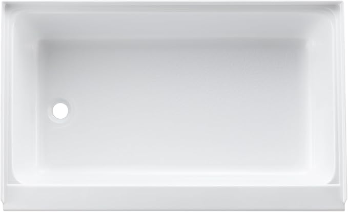 RecPro RV 40 x 24 White Shower Pan | Camper Shower Pan (Left Drain)