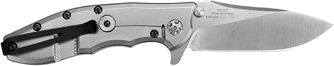 Zero Tolerance 0562CF Hinderer Slicer Folding Knife 3.5” CPM-20CV Stonewashed and Satin Steel Blade Carbon Fiber Front Handle KVT Ball-Bearing Opening Frame Lock and Reversible Pocketclip 5.5 OZ…