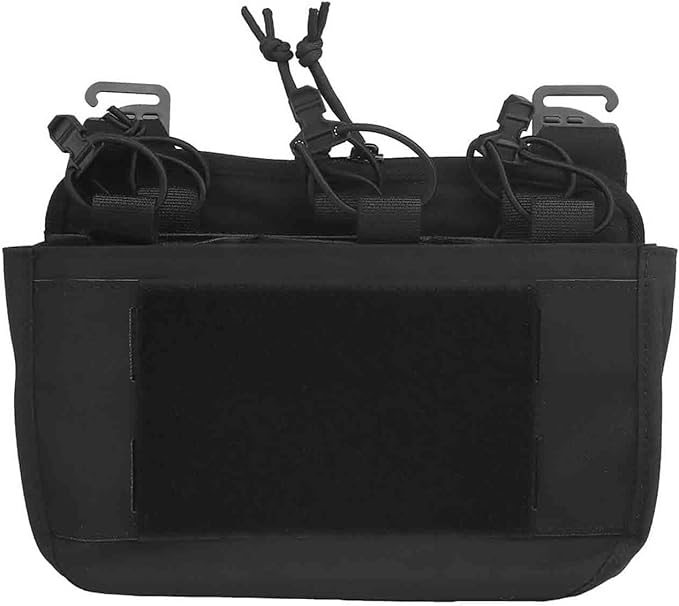 Outdoor Lightweight Multifunctional G-Hook DOPE Front Flap Double Stack Abdominal Fanny Pack Triple Magazine Insert Pouch