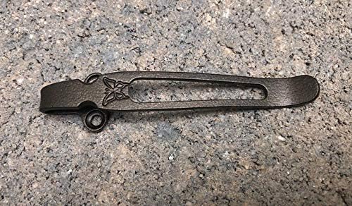 Dark Bronze Titanium Deep Carry Pocket Clip Made For Benchmade North Fork Grizzly Creek Crooked River and Griptilian Knife