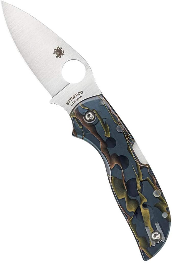 Spyderco Chaparral Prestige Knife with 2.80 CTS XHP Stainless Steel Blade and Smoke-Colored Raffir Noble Handle - PlainEdge - C152RNP