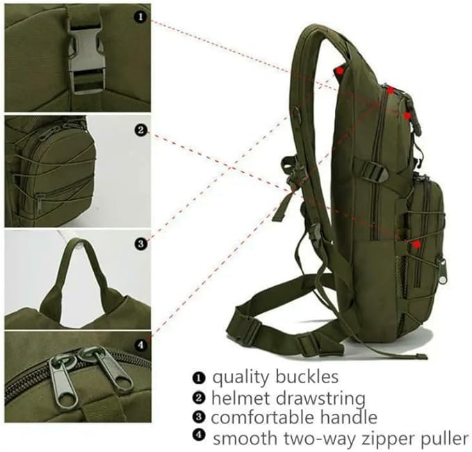 Backpack 15L Tactical Backpack Bicycle Backpack Outdoor Sports Mountaineering Hiking Camping Fishing