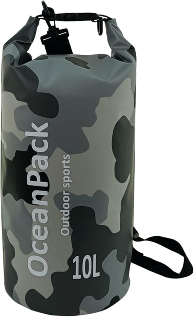 Floating Waterproof Drying Bag (20L) Lightweight Dry Storage Bag with Seal Snap &amp Shoulder Strap Suitable for Traveling Fishing (Color : Gray)