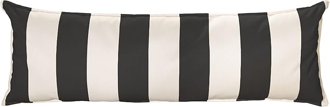 Hatteras Hammocks Cabana Black Hammock Pillow Sunbrella Fabric Hook &amp Loop Fasteners Extra Wide Size Eco-Friendly Handcrafted in The USA