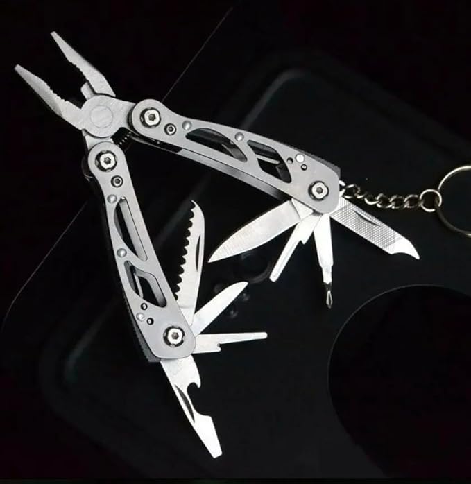 Multitool 18-in-1 Stainless Steel Multi Tool Pliers with Self-Locking Pocket Knife Nylon Sheath Professional (EDC) Multi-Tool for Survival Camping Hiking and Hunting Gifts for Men