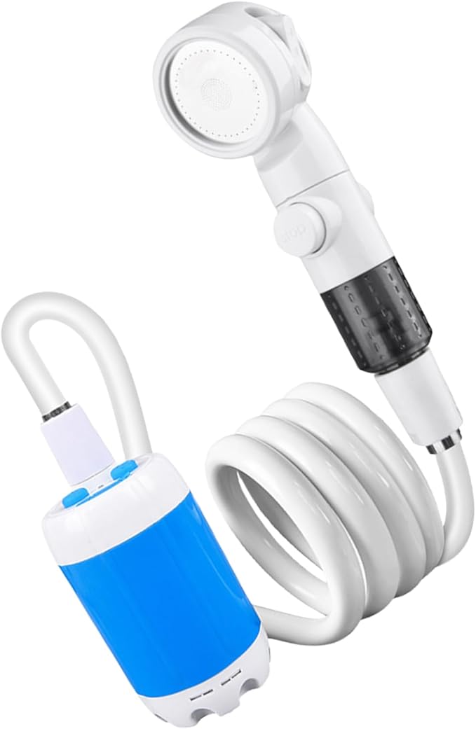 High Flows Rechargeable Camping Shower Pumps 4000mAh Battery Compacts Design for Outdoor Hiking and Use Leakproof Portables Shower