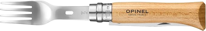 Opinel Picnic+ Cutlery Full Set No.8 Stainless Steel Knife Fork and Spoon Insert Micro Fiber Napkin