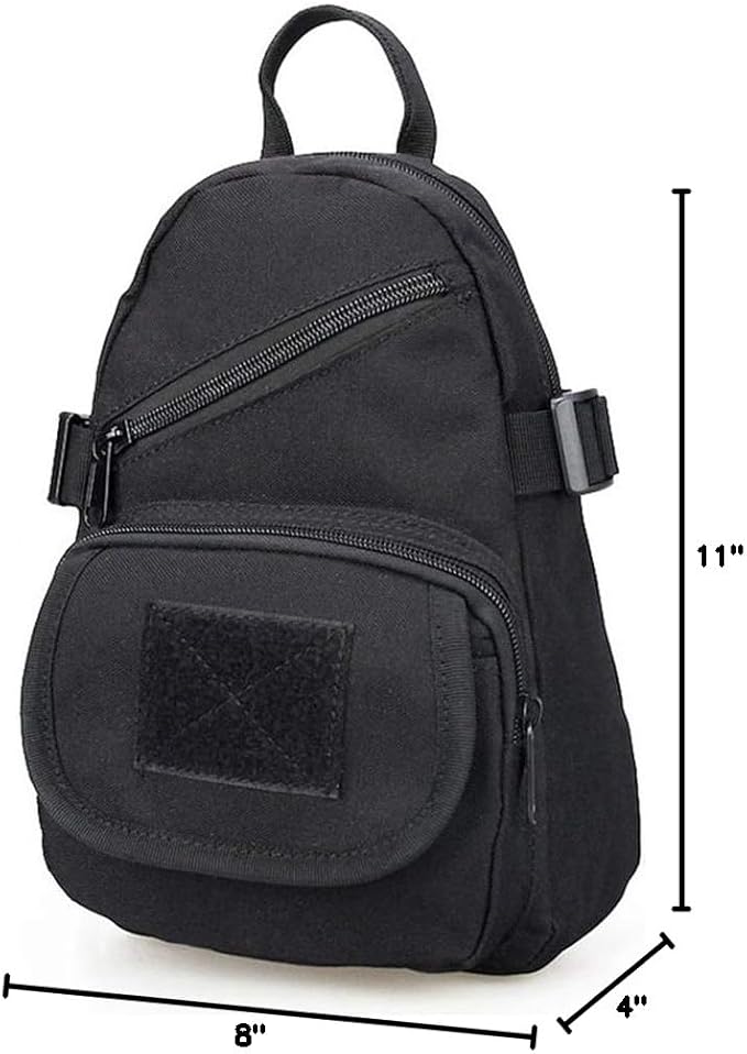 Sunnystacticalgear Outdoor Sports Hiking Sling Bag Shoulder Pack Camouflage Tactical Chest Pack - Black