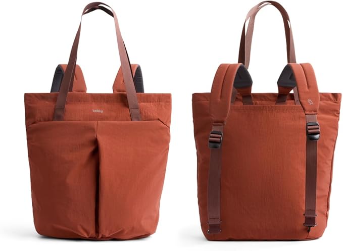 Bellroy Lite Totepack (18 liter lightweight tote bag and backpack for beach travel and every day) - Clay