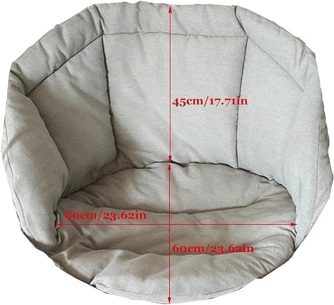 Swing Egg Chair Cushion Hanging Basket Cushion Single Person Detachable and Washable Swing Cushion Hanging Basket Rattan Chair Lounge Chair Cushion(E)