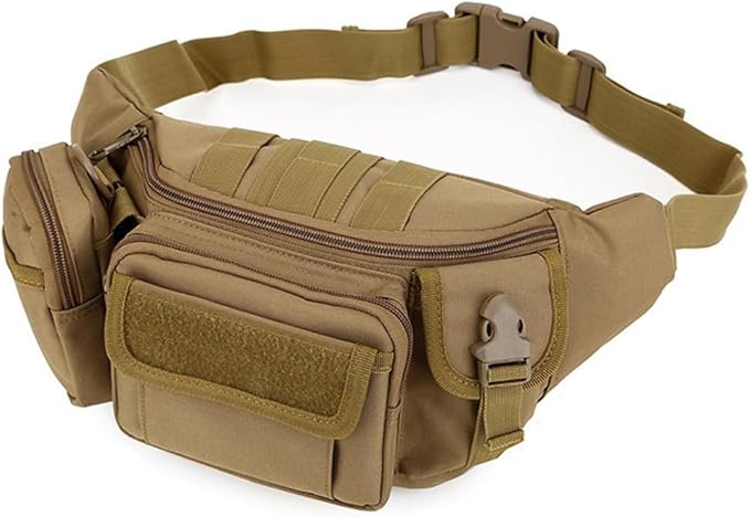 Tactical Waist Pack Military Fanny Pack for Men Outdoor Army Waist Bag Large Waist Pack for Daily Life Cycling Camping Hiking Hunting Fishing (ACU)