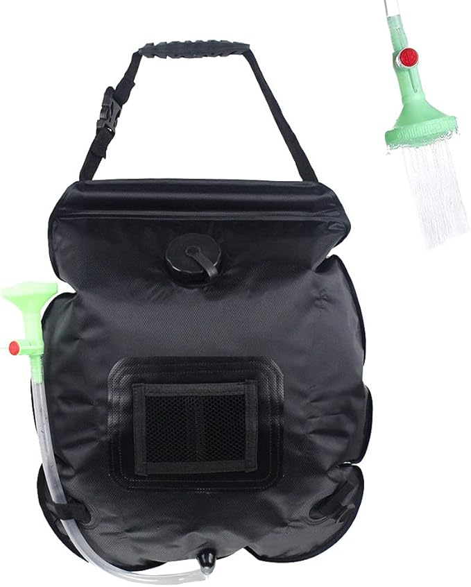 Solar Shower Bag5 Gallons/20L Solar Heating Camping Shower Bag with Removable Hose and On-Off Switchable Shower HeadSolar Shower for Camping Beach Swimming Outdoor Traveling Hiking