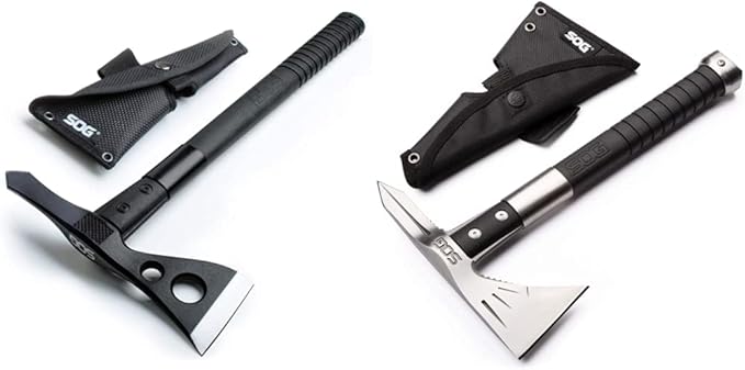 SOG Tactical Tomahawk- Throwing Hatchet Versatile Survival Tactical Axe &amp Tomahawk Tactical Hatchet - Voodoo Hawk Mini Tactical Axe Throwing Hatchet w/ 2.75 Inch Blade for Survival Sports