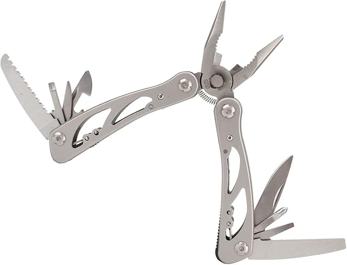 Professional 11 in 1 Multitool Pliers Stainless Steel Foldable Camping Tool with Storage Bag for Outdoor Adventures Survival Gear 6 Inch