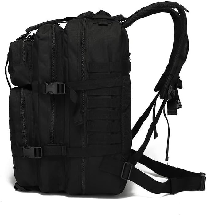 Tactical Assault Bugout Backpack 45L Molle Bag Bug 3 Day Bugout Bag Military Syle (Black)